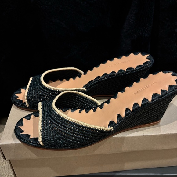 Carrie Forbes Noir wedge size 39 - Picture 1 of 5
